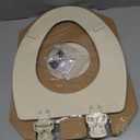Bemis 1500EC 146 Almond Elongated Molded Wood Toilet Seat with Easy-Clean & Change Hinge