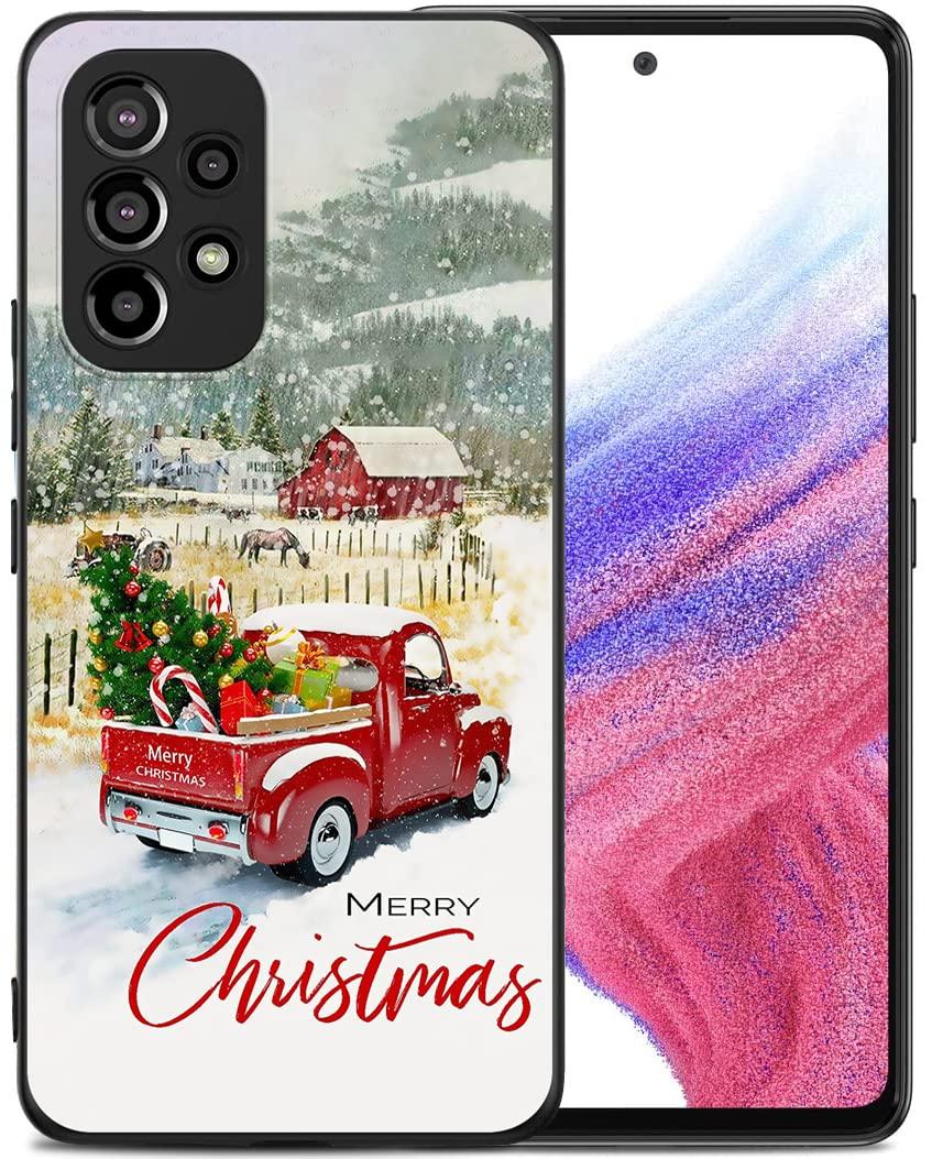 Compatible with Samsung Galaxy A53 Case, Merry Christmas Aesthetic Pattern Design, Full Body Protection Shockproof Cover Case for Samsung Galaxy A53 5G 6.5"