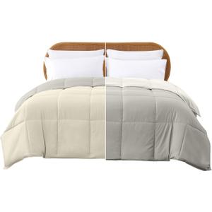 Modern Threads Down Alternative Reversible Comforter Ivory/Taupe Queen