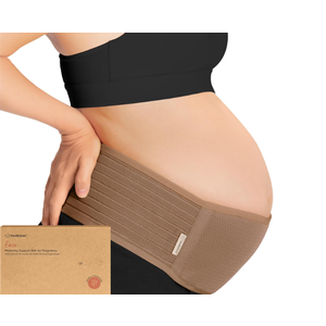 KeaBabies Maternity Belly Bands for Pregnant Women - Soft & Breathable Pregnancy Belly Support Band, Adjustable Maternity Belt for Back, Pelvic Support, Comfortable, Easy to Use (Warm Tan, M/L)