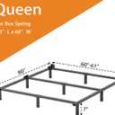 Metal Queen Bed Frame, 7 Inch Hith Bed Base Support for Box Spring and Mattress Foundation, Heavy Duty Basics Bed Frames, Noise Free, Easy Assembly, Black