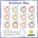 3 x Kosiz 60 Pcs Apple Decorations for Classroom Back to School Cutouts Boho Bulletin Board Decor Apple Paper Cut Decoration for Classroom Office Back to School Boho Party Wall Decor, 12 Styles