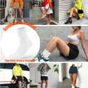 2 x Women's Neon Scrunch Crew Socks 80s 90s Retro 3-Pack Cotton Stacked Boot Calf Cozy Ribbed Slouchy Socks Size 5-10 (White)