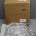 LOLYKITCH 7 QT Tri-Ply Stainless Steel Non Stick Sauté Pan with Lid, 12 Inch Deep Frying Pan, Large Skillet, Jumbo Cooker, Induction Compatible, Heavy Duty and Oven Safe.