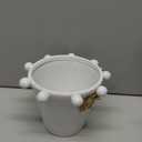 Mud Pie Dotted Rim Beaded Planter; 5" x 5 1/2" dia