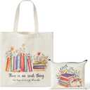There Is No such Thing As Too Many Books Tumbler, Canvas Tote, And Bookmark