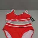 BMJL Women's High Waisted Bikini Sets Sporty Two Piece Swimsuits Color Block Cheeky High Cut Bathing Suits, M