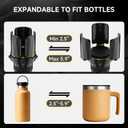 DYLEN Car Cup Holder Expander, Cup Holder Expander Adapter for Car with Adjustable Arms and Base, Fits Yeti, HydroFlask, Stanley, Other Bottles 14-64oz (2 Pack)