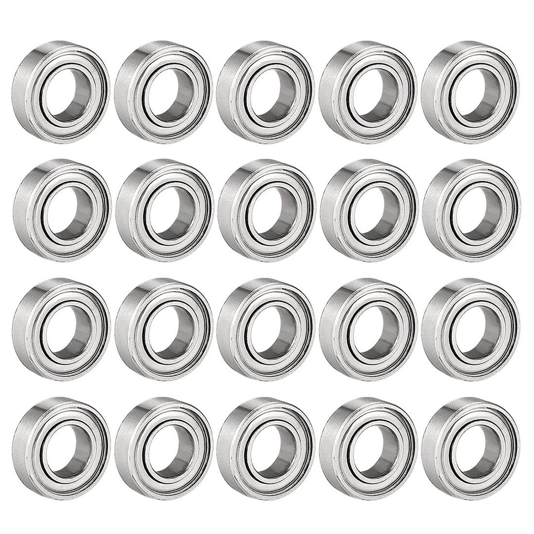uxcell 688ZZ Ball Bearing 8mm x 16mm x 5mm Double Shielded 688-2Z 2080088 Deep Groove Bearings, Carbon Steel (Pack of 20)