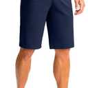 Men's Golf Shorts with 5 Pockets 11" Inseam Stretch Quick Dry Casual Work Dress Shorts for Men (42, Navy)