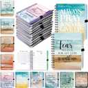 Resurhang 10 Sets / 20 Pcs Christian Mothers Day Prayer Journals for Women Bulk, Church Gifts, Christian Spiral Notebooks with Religious Pens, Bible Study & Sunday School Supplies (Verses of Faith)
