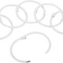 PATIKIL 1.8" OD 1.5" ID Loose Leaf Rings, 20 Pack Binder Ring Book Rings Steel for Paper DIY Scrapbook Notebook Photo Album, White