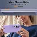 Compatible with Samsung Galaxy Z Flip 5 Case, Clear Hard PC Cover Cute Simple Never Yellowing Lightweight Matte Protective Slim Bumper Phone Case for Samsung Galaxy Z Flip 5, Purple(6-25)