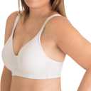 Leading Lady, Brigitte Full Coverage, Underwire, Lightly Padded T-Shirt Bra, Side & Back Smoothing, Adjustable Straps,42A (White)