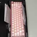 Womier 60% Percent Keyboard Pink Mechanical, QMK/VIA Creamy Gaming Keyboard Topographic, Hot Swappable Gasket Mount RGB Wired Key Board & Translucent Keycaps(VK66 PRO)