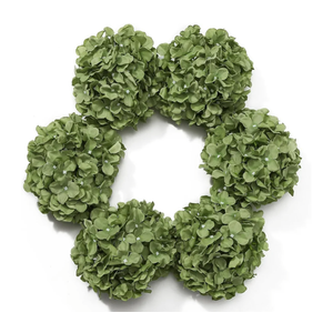 DuHouse 8.7" Silk Hydrangea Flower Heads with Stems Fake Hydrangeas Flowers for DIY Wedding Centerpiece Home Decor,Pack of 6(Sage Green)