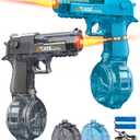 Electric Water Gun for Kids & Adults, Automatic Squirt Gun with LED Lights, High Capacity Water Tank, Rechargeable/Powerful Continuous Firing Water Blaster for Summer Pool Beach Outdoor Toys
