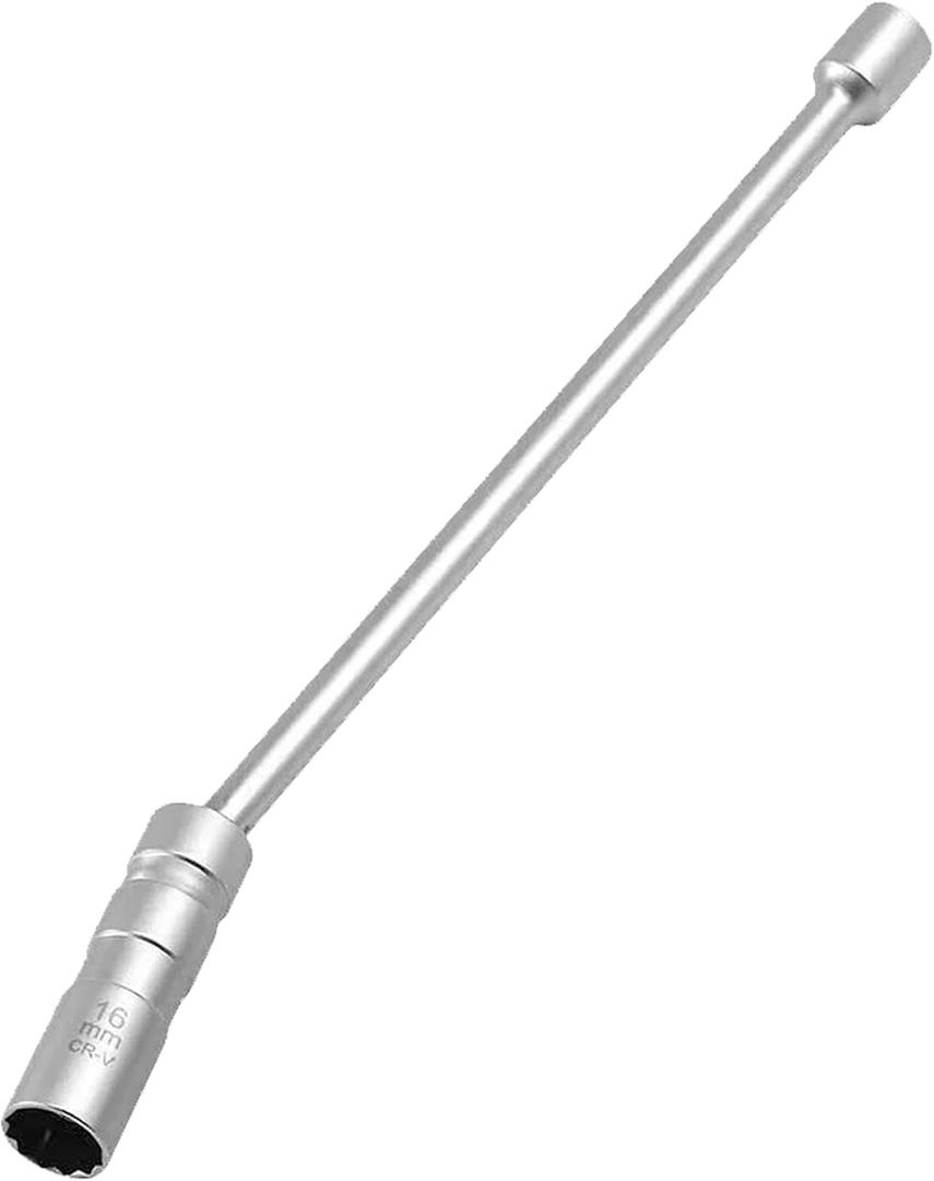 5/8" 9/16" Spark Plug Socket,Car Accessories Swivel Magnetic Spark Plug Wrench Removal Tool,Professional 12-Point Enhanced Magnetic Design with Thin Wall Socket,Compatible with Vehicles (16MM)