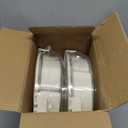 Small Divided Serving Tray with Lid and Handle, Stackable Snackle Box Container for Fruits Candy Organizer, Portable Spinning Rounded Veggie Tray for Kitchen, Party, Trave and Picnic-2 Pack (10.5" L-2pcs (White))