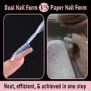 Dual-ended Short Nail Mold Kit, Square & Almond Shape, Embeddable Ultra-Thin Seamless Measured Nail Forms with Gel Scoop, 15 Sizes 75Pcs