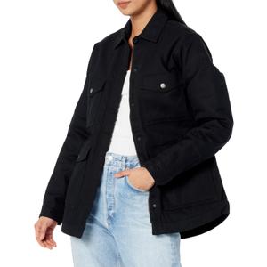 Dickies Womens Duck High Pile Fleece Lined Chore Coat (XX-Small, Black)