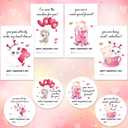 Cazhes Valentine's Day Gifts Tags Stickers, 40pcs Gift Wrap Self Adhesive Stickers, Lovely Cat Theme Happy Valentine's Day Gift Wrapping Decorations - A02
