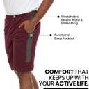 Essential Elements Athletic Shorts for Men - Men's Basketball Shorts - Sports Shorts for Workout, Gym, Running (5 Pack/Set D, Medium)