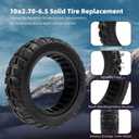 10x2.70-6.5 Solid Tire, 10 inch Tires Replacement, 70/65-6.5 Scooter Tubeless Solid Tire, for Emove Cruiser, Hiboy Max3, Hover-1 Alpha, Evercross H5, Boyueda 5600 Watt Electric Scooter (2 Pack)