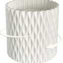 Lebenrich Rotating Pen Holder for Desk, 5 Slots Unique White Desk Organizer Easthetic Desktop Supplies and Accessories for Women Girls, Pencil Cup Caddy for Office Home Art Supply