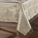 sancua 100% Waterproof Rectangle PVC Tablecloth - 70 x 70 Inch - Oil Proof Spill Proof Vinyl Table Cloth, Wipe Clean Table Cover for Dining Tables, Buffet Parties and Camping, Crystal Clear