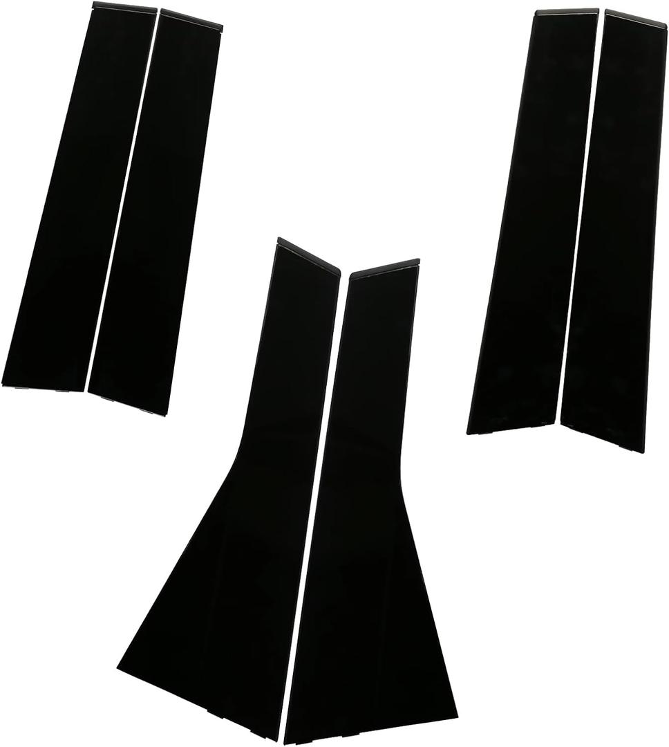 6Pcs Door Window Pillar Posts Trim Cover Left&Right B Pillar C Pillar Molding Applique Kit Glossy Black Compatible with 2011-2021 Jeep Grand Cherokee