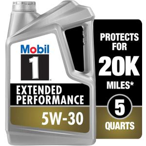 Mobil 1 Extended Performance Full Synthetic Motor Oil 5W-30, 5 Quart