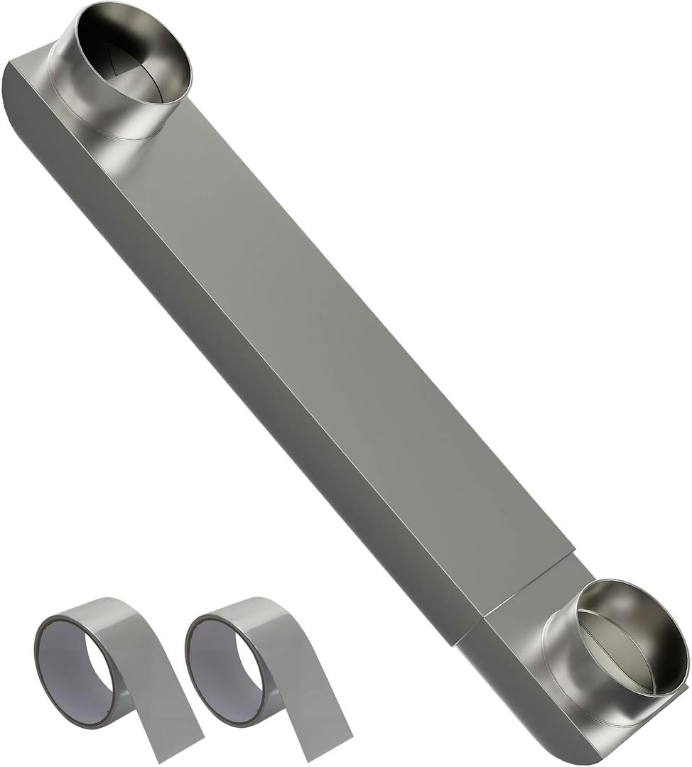 4" Periscope Dryer Vent Kit, Adjustable 25"-59" Telescoping Duct, Stainless Steel, for Tight Spaces/Laundry Rooms, Compatible with Whirlpool/LG/Samsung