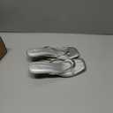 Women's Kitten Heel Sandals Square Toe Slip on Flip Flop Heels 2 Inch Thong Sandals Party Dress Heeled Sandals, 7