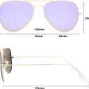 livho Sunglasses for Men Women Aviator Polarized Metal Mirror UV 400 Lens Protection (Gold Lilac)