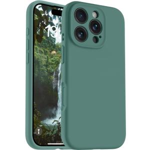 OTOFLY Magnetic for iPhone 16 Pro Case,Compatible with Magsafe,Classic Liquid Silicone Mobile Phone Case,Integrated Camera Control Button,Anti-Scratch Microfiber Lining, Pine Green