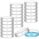 Hoteam 20 Pcs Glass Petri Dishes with Lids Bulk, Autoclavable and Reusable Culture Dishes for Culture Plate, Science Project (100mm)