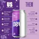 Zevia Zero Sugar Soda, Grape, 12 oz Cans (24-Pack)  Naturally Sweetened, Zero Calorie Sugar Free Soda - Non-GMO Project Verified, Gluten-Free, Vegan