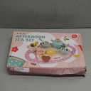 Wooden Tea Set for Little Girls Play Food Pretend Play Kitchen Accessories for 3 4 5 Years Old Girls and Boys Toddler Princess Tea Time Party Food Toys