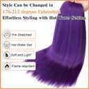 Purple Prestretched Braiding Hair, 26 Inch 8 Pack Pre Stretched Braiding Hair For Braid Women Hair, Professional Synthetic Hair For Knotless Boho Crochet Braids,Soft Yaki Straight(26in,8pc,purple)