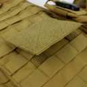 2 x ROCOTACTICAL Molle Tactical Bag Patch Panel Accessory, Patches Display Board Tactical Molle Hook and Loop Molle Panel for Badges and Insignia Patches- 4x4 inches, 2pack (TAN)