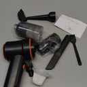 KMM Handheld Car Vacuum Cleaner, 9000PA Vacuum Cleaner & Air Duster, 120W High Power Vacuum Portable Cordless, Hand Held Vacuum Rechargeable with Multi-Nozzles & LED Light for Home, Car, Office (Black & Orange)