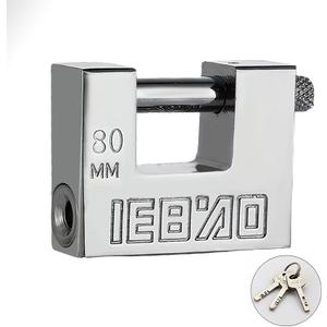 Heavy Duty Lock for Shipping Container, Shipping Container Lock for Secure Outdoor Resist Cutting, Perfect for Fences, Gates, Sheds, Toolboxes, Motorbike, and More, with 3 Key (80mmNew)