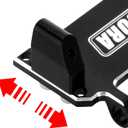 INJORA Adjustable Servo Mount CNC Aluminum for Axial SCX24 1/24 RC Crawler Upgrade (Black)