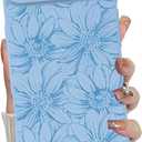 MZELQ for iPhone Air Case 2025 Case, Silicone Sunflowers Floral Flowers Cute Pattern, Camera Protection Slim Soft Phone Cover for Girls Women -Blue