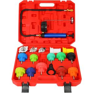 18pcs Cooling System Pressure Tester kit Automotive Radiator Pressure Tester for Motorcycle Car Truck
