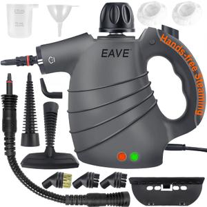 Handheld Steam Cleaner, Portable Steamer for Cleaning, with Steam Lock Button for Hands-free Steaming, 12 in 1 Set Pressurized Hand Held Car Steamer for Furniture, Upholstery, Tile Grout, Home Use