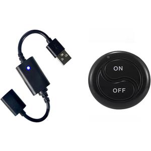 DC 5V USB on Off Wireless Remote Control Switch Driver Power RF USB Lamp Fan Supply Battery Charger Power Bank Adapter Controller Plug Lighting DIY Controller (Black)