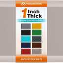 Kitchen Mats for Floor, 1 Inch Extra-Thick Kitchen Rugs, Non-Slip & Waterproof Standing Desk Mat, Comfort Anti Fatigue Mats for Kitchen Floor, Home, Sink, Office (20" X 72", Khaki)