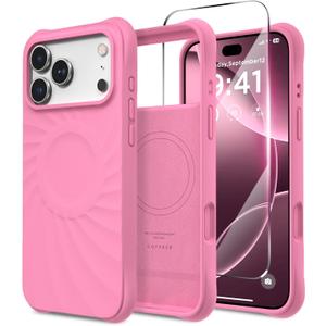 Magnetic for iPhone 17 Pro Max Case, Silicone Cover, Tender Pink